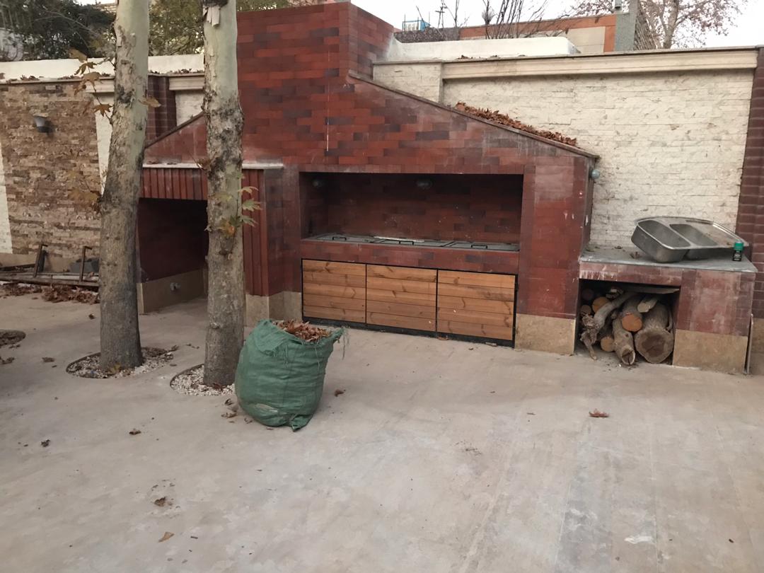 طراحی و ساخت باربیکیو باغ ویلای اصفهانک